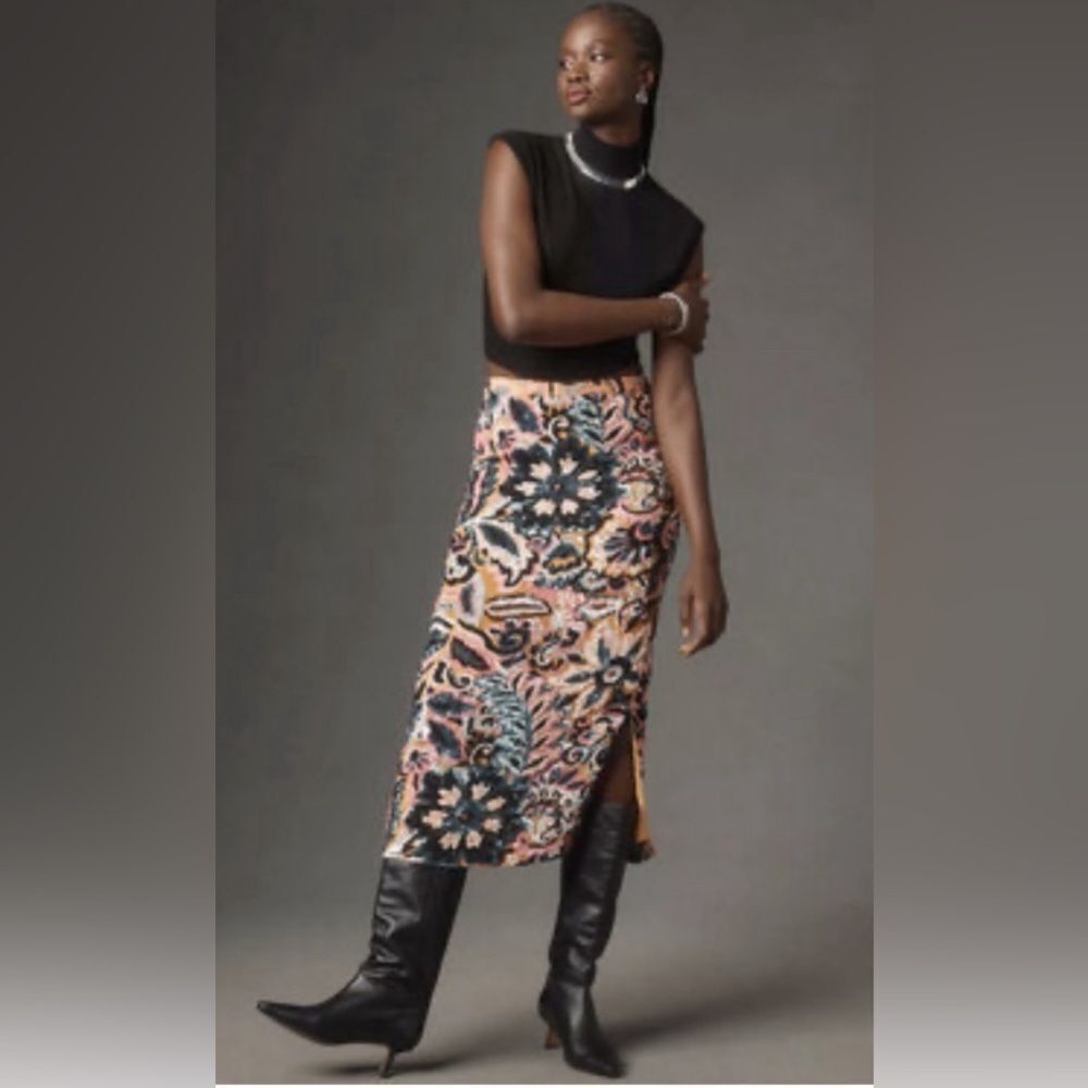 Corey Lynn Calter Sequin Printed
Midi Skirt Anthropologie XS